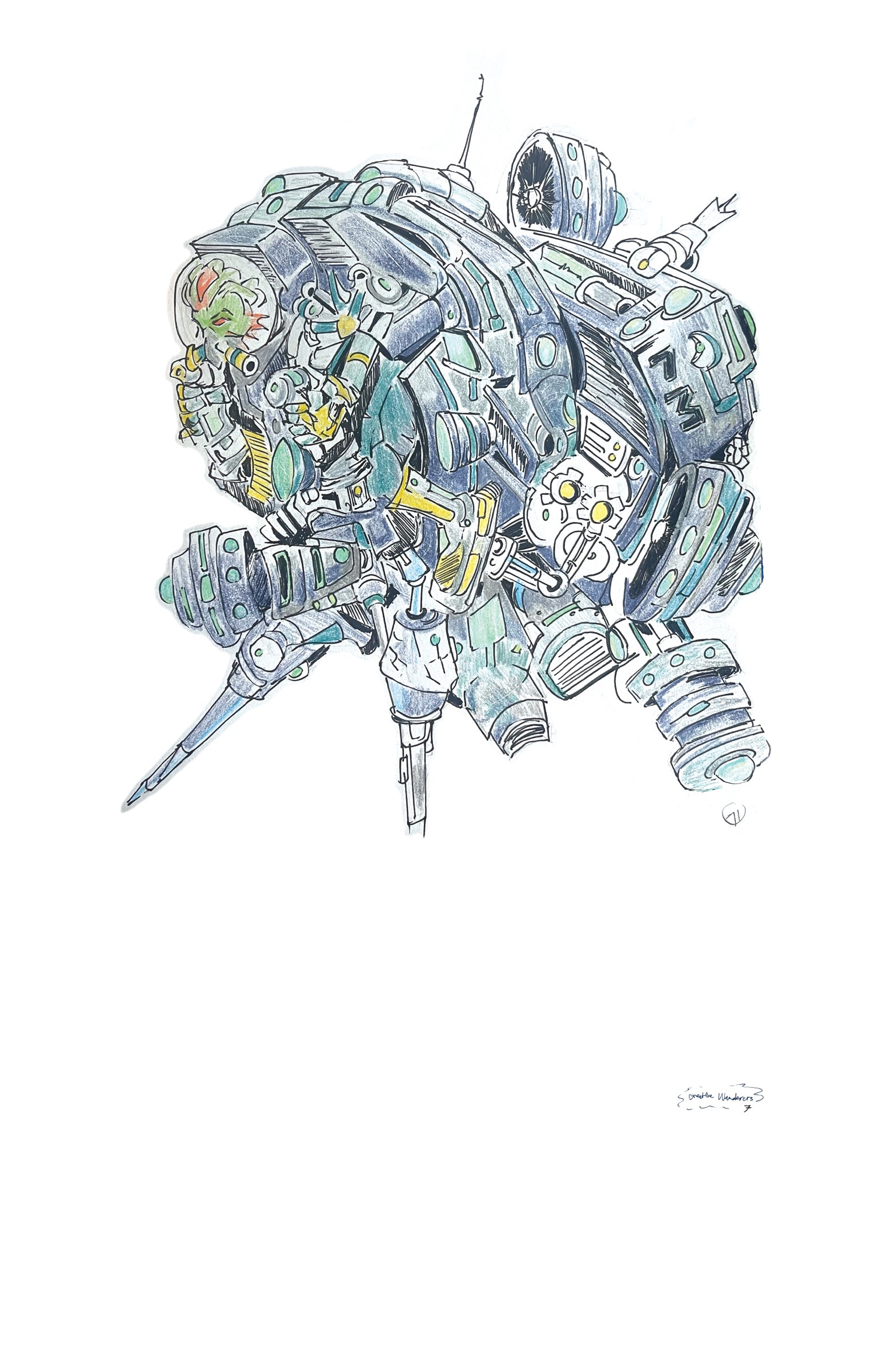 "Aquapod" by Gary Sarpy (HQ Art-Print. 14x22)