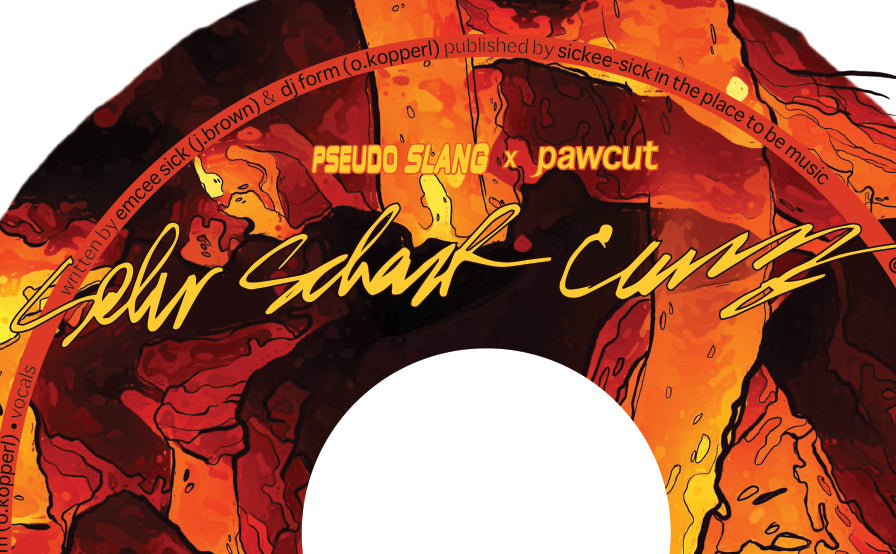 Pseudo Slang x Pawcut "Wanderverse b/w Sehr Scharf Curry" 45 (7" Vinyl)